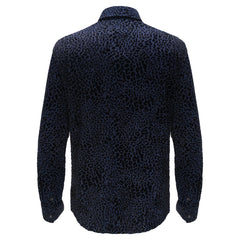 Dinner and Drinks Button-Up Shirt BLACK/BLUE