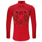 Fierce Frenzy Button-Up Shirt RED