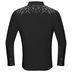 Heavenly Wings Button-Up Shirt BLACK/SILVER