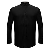 Silver Sophistication Button-Up Shirt BLACK