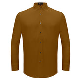 Silver Sophistication Button-Up Shirt KHAKI