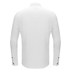 Silver Sophistication Button-Up Shirt WHITE