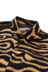 Golden Mirage Stitchless LS Shirt BLACK/BROWN