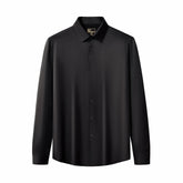 SIGNATURE SATIN STITCHLESS LS Shirt BLACK