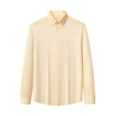 SIGNATURE SATIN STITCHLESS LS Shirt IVORY