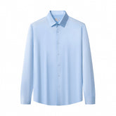 SIGNATURE SATIN STITCHLESS LS Shirt SKY BLUE