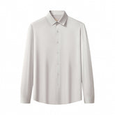 SIGNATURE SATIN STITCHLESS LS Shirt SILVER