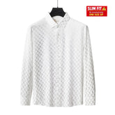 Optic Tessellation Stitchless LS Shirt IVORY