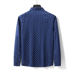 Optic Tessellation Stitchless LS Shirt NAVY
