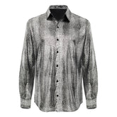 Bright Affluence Button-Up Shirt SILVER