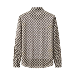 Textured Grid Shirt GREY
