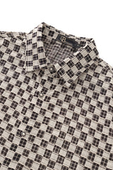 Textured Grid Shirt GREY