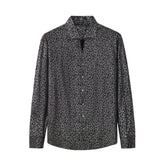 Tonal Leopard Jacquard Shirt BLACK
