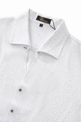 Tonal Leopard Jacquard Shirt WHITE