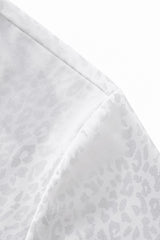 Tonal Leopard Jacquard Shirt WHITE