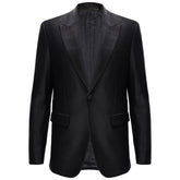 Men’s Elegant Black Textured Blazer BLACK