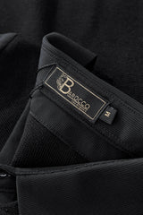 Lustre Knit LS Polo BLACK/BLACK