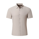 Stitchless Stretch Poplin SS Shirt KHAKI