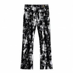 Flocked Eclipse Denim Pant – Century Penthouse BLACK