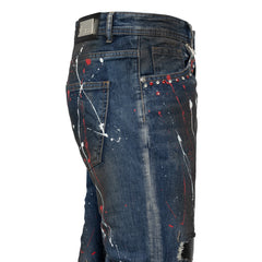STREET EDGE Denim Pants DENIM/RED