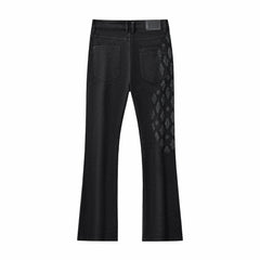 Regalia Medallion Print Denim Pant BLACK