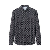 Seamless Geo Print Shirt – El Baron BLACK