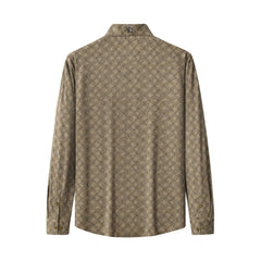 Seamless Geo Print Shirt – El Baron KHAKI