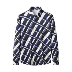 Seamless Bold Plaid Shirt – El Baron BLUE