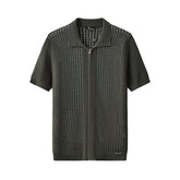 Breeze Mesh Zip Knit SS Shirt ARMY GREEN