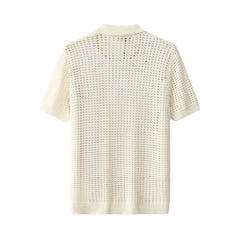 Breeze Mesh Zip Knit SS Shirt IVORY