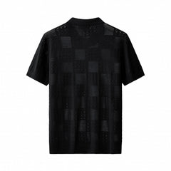 Monaco Mesh Knit SS Shirt BLACK