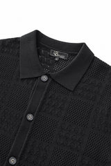 Monaco Mesh Knit SS Shirt BLACK