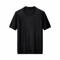 Riviera Mesh Knit SS Shirt BLACK