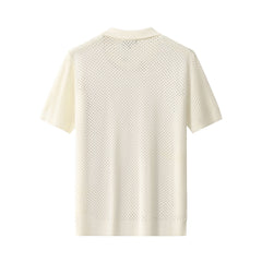 Riviera Mesh Knit SS Shirt IVORY