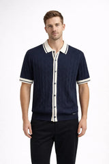 Verona Knit SS Shirt NAVY