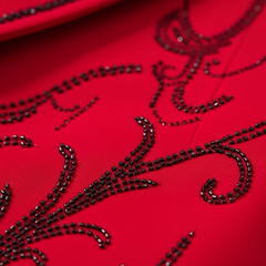Valent Velvet Blazer RED
