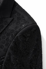 Radiant Hex Crystal Blazer BLACK/BLACK