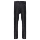 Men’s Elegant Black Textured Dress Pants BLACK