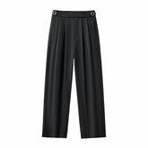 Wellington Side-Tab Trousers BLACK