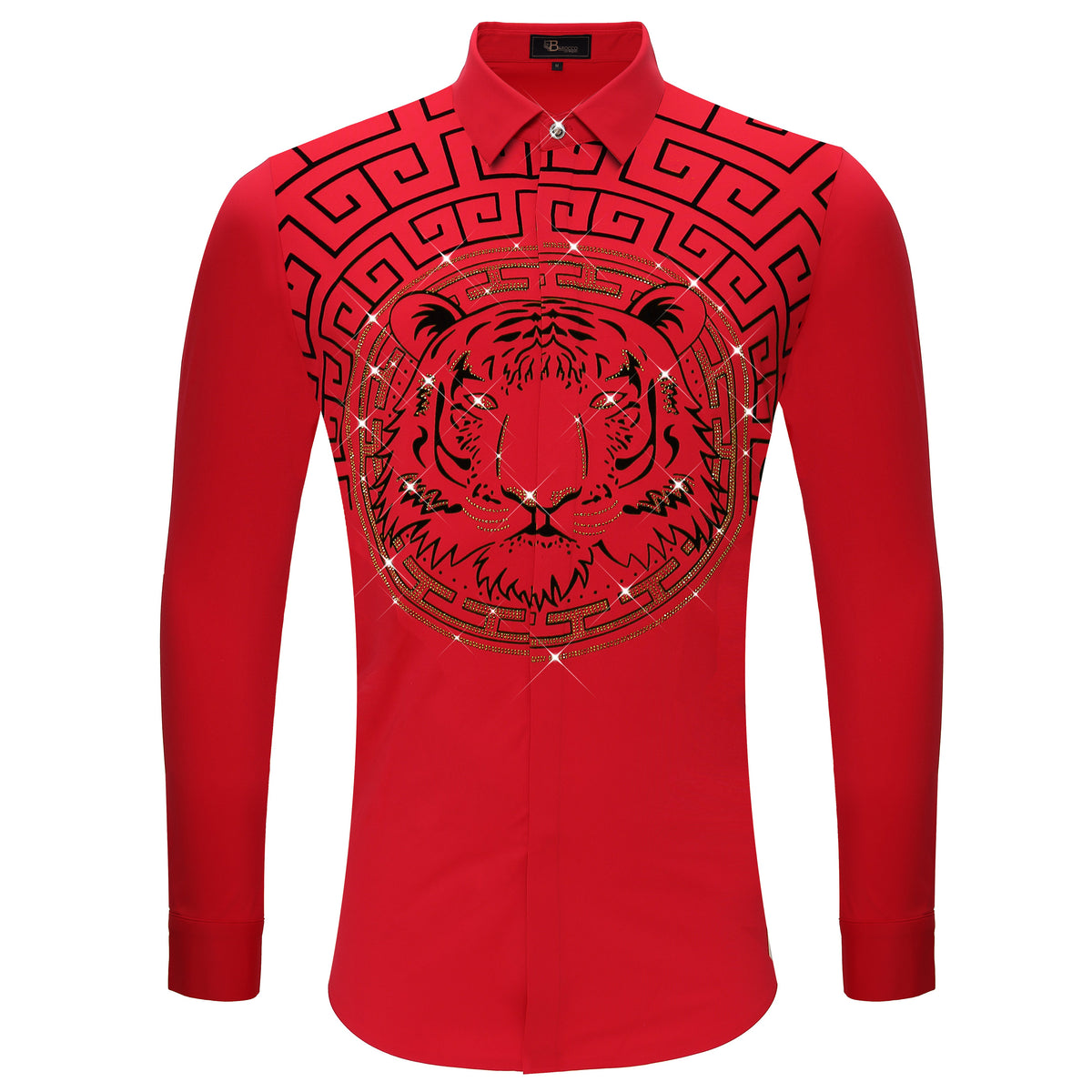 Fierce Frenzy Button-Up Shirt RED