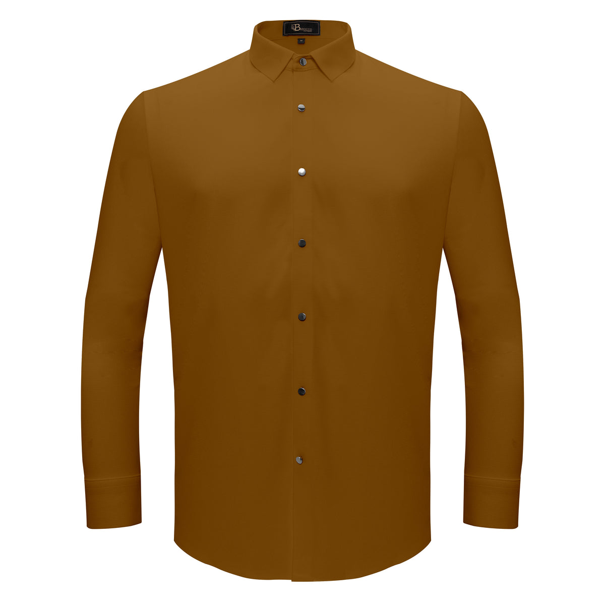 Silver Sophistication Button-Up Shirt KHAKI