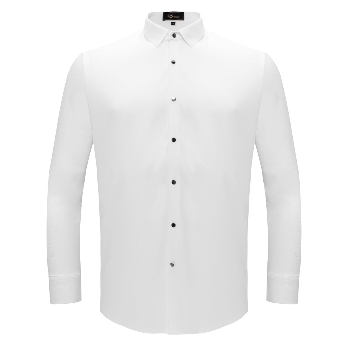 Silver Sophistication Button-Up Shirt WHITE