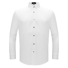Silver Sophistication Button-Up Shirt WHITE