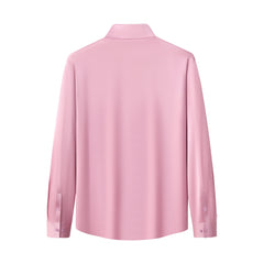 SIGNATURE SATIN STITCHLESS LS Shirt DUSTY PINK