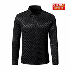Optic Tessellation Stitchless LS Shirt BLACK