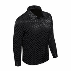Optic Tessellation Stitchless LS Shirt BLACK