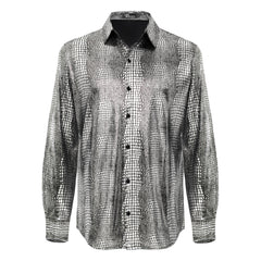 Bright Affluence Button-Up Shirt SILVER