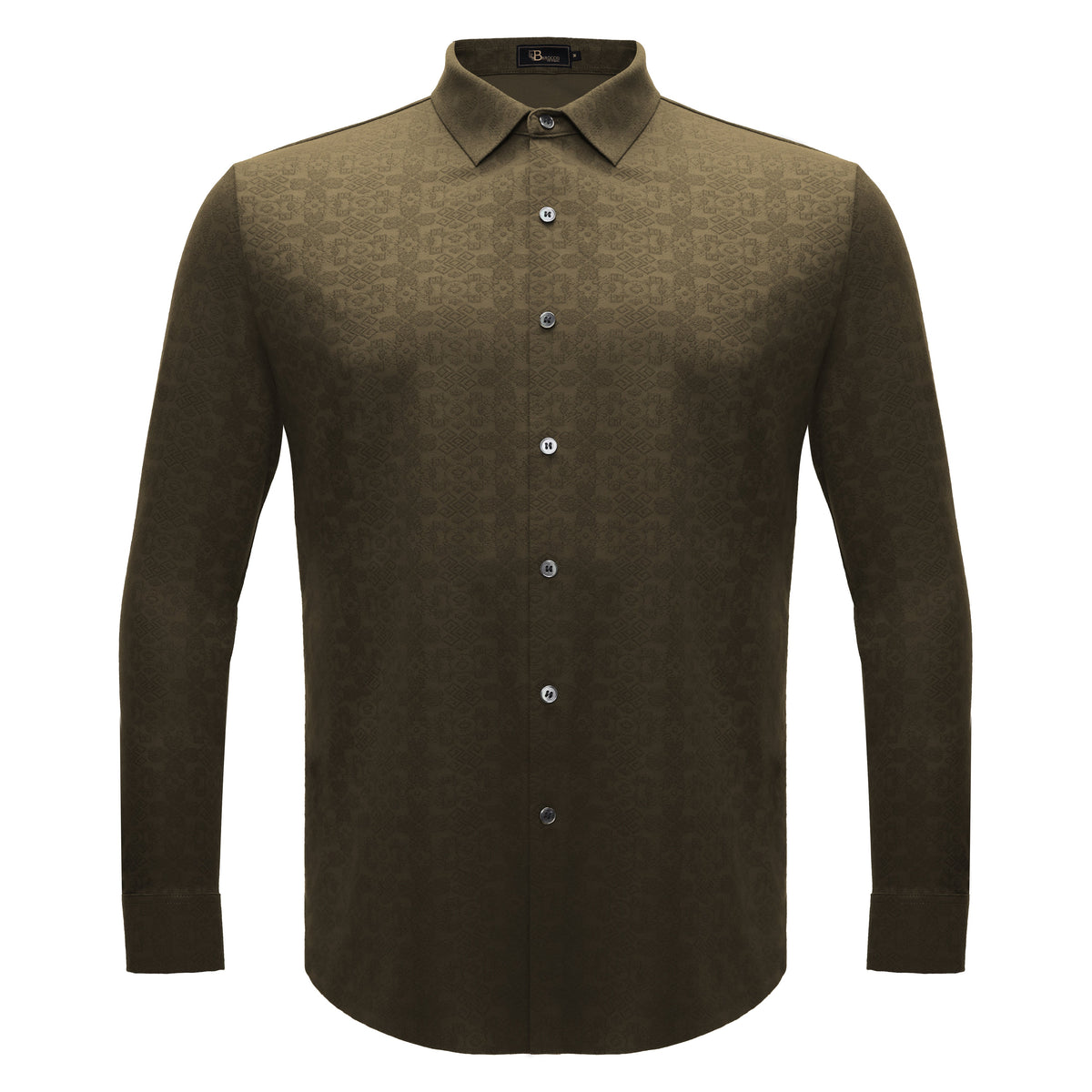 Power Flex Button-Up Shirt BROWN