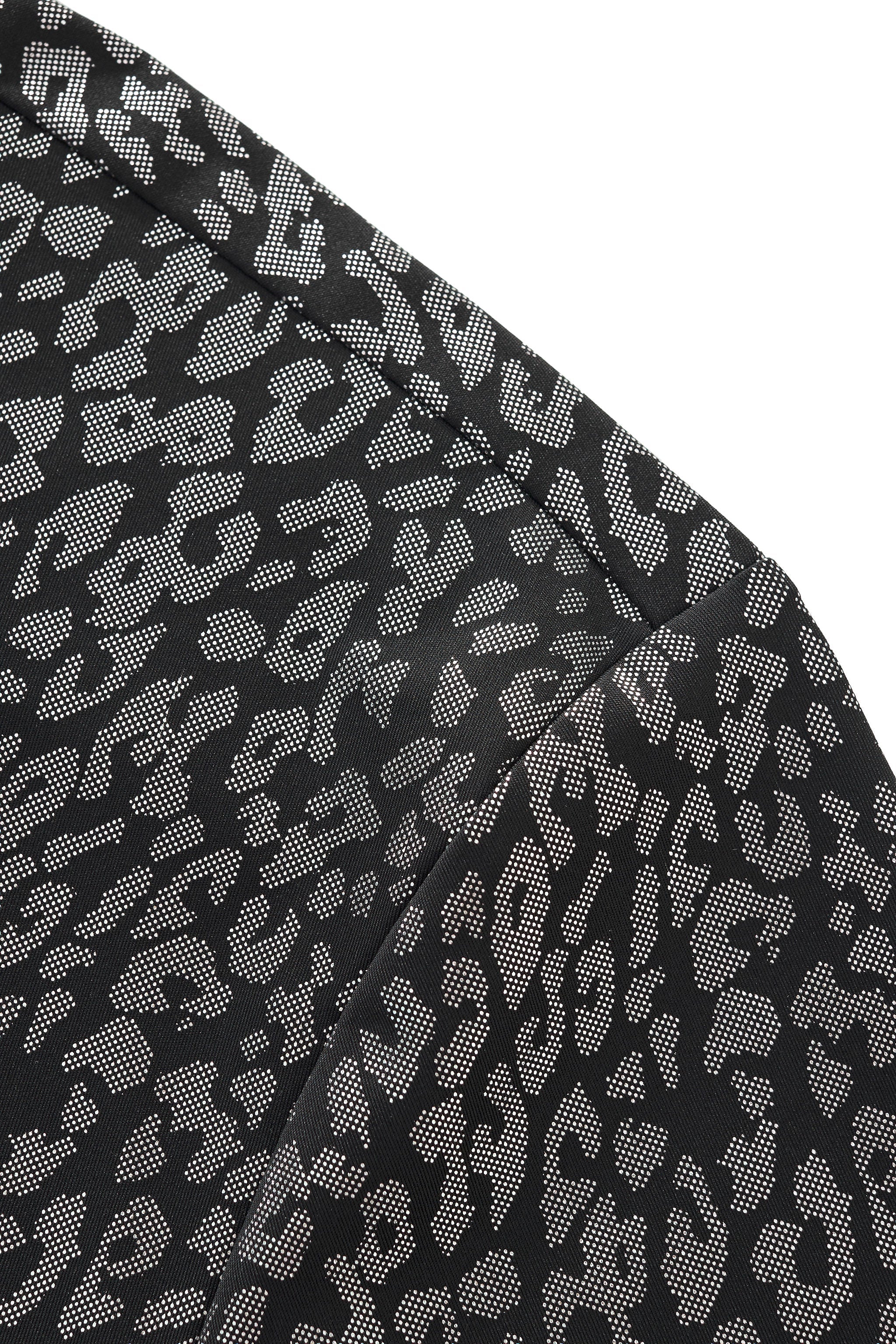 Tonal Leopard Jacquard Shirt BLACK