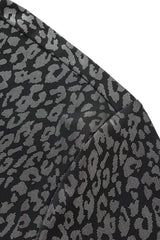 Tonal Leopard Jacquard Shirt BLACK